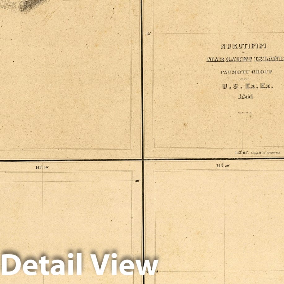 Paumotu Group, French Polynesia - Nautical Chart, 1841