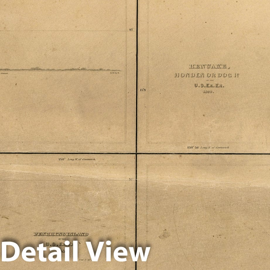 Cook Islands Nautical Chart, 1841 - Historical Map Print