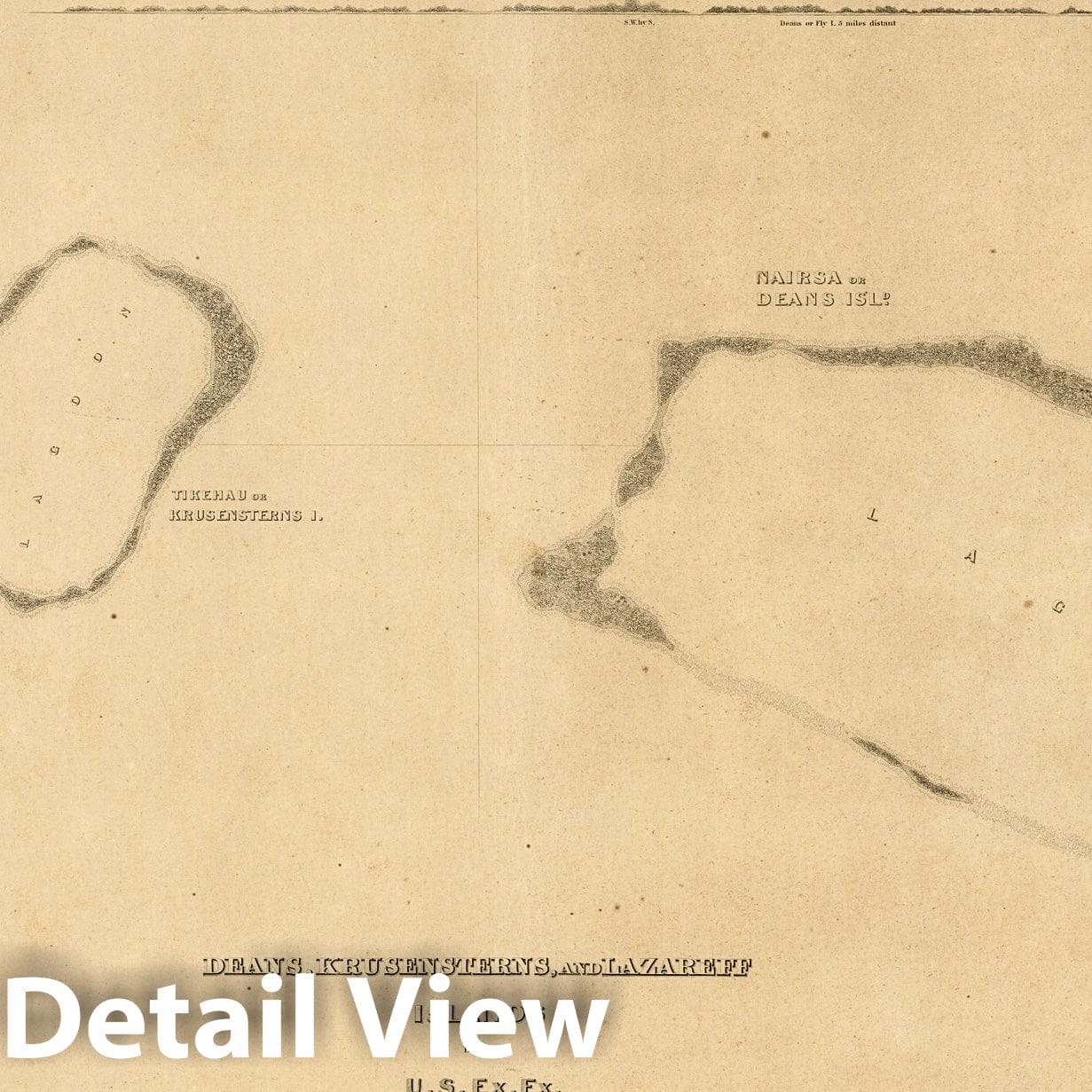 Deans, Krusensterns, and Lazareff Islands - Nautical Chart, 1841