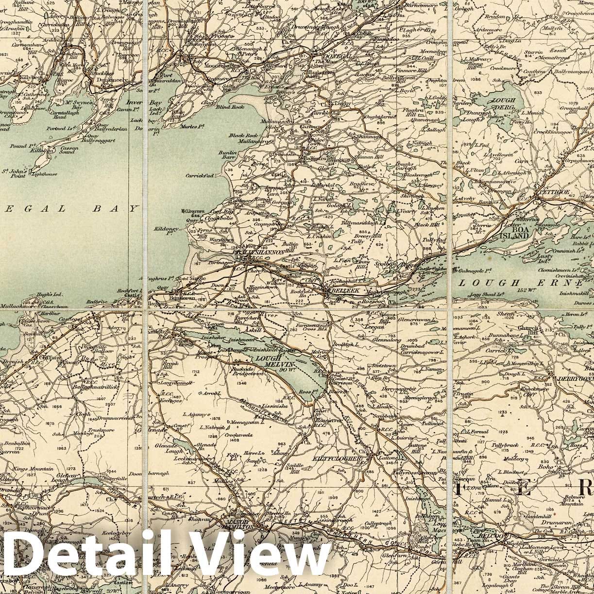 Ireland - Sheet 4, 1904 - Ordnance Survey Quarter-inch Series Map Print