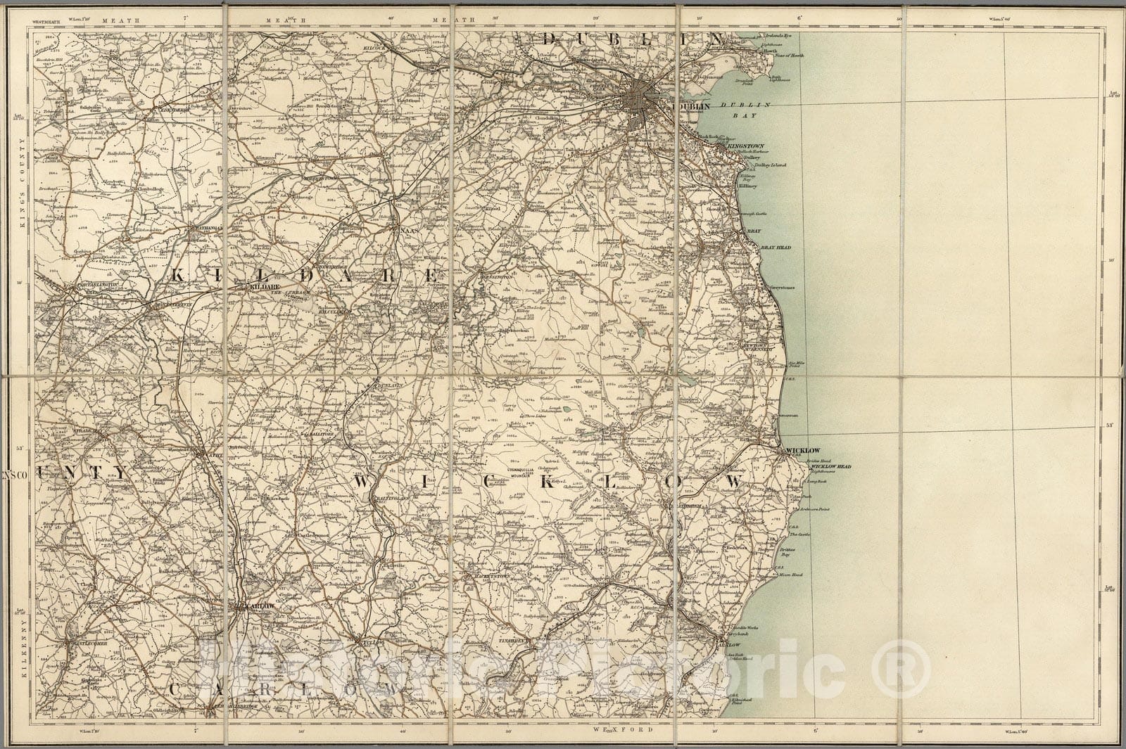 Historic Wall Map : Sheet 11. 1904 - Vintage Wall Art