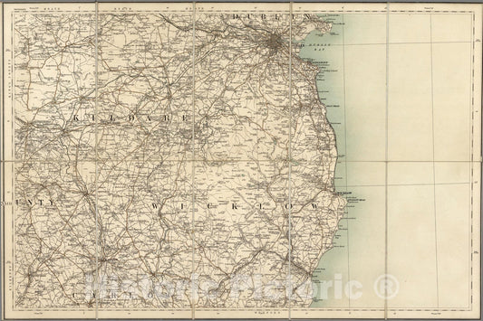 Historic Wall Map : Sheet 11. 1904 - Vintage Wall Art