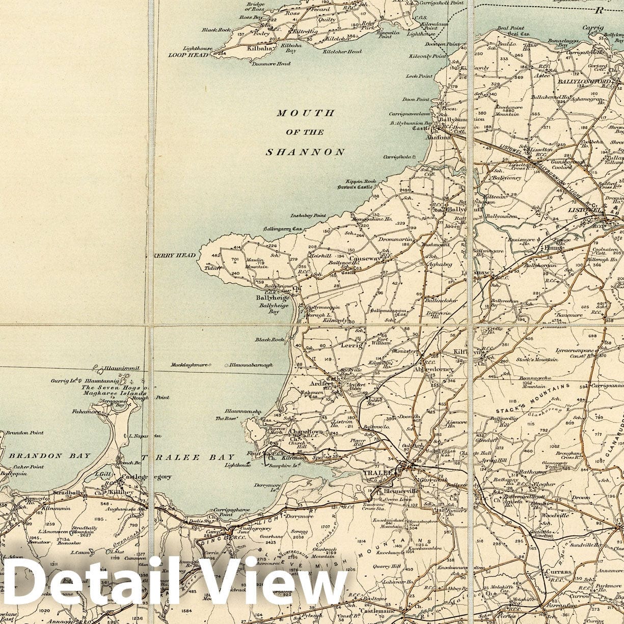 Ireland - Sheet 12, 1904 - Ordnance Survey Quarter-inch Series Map