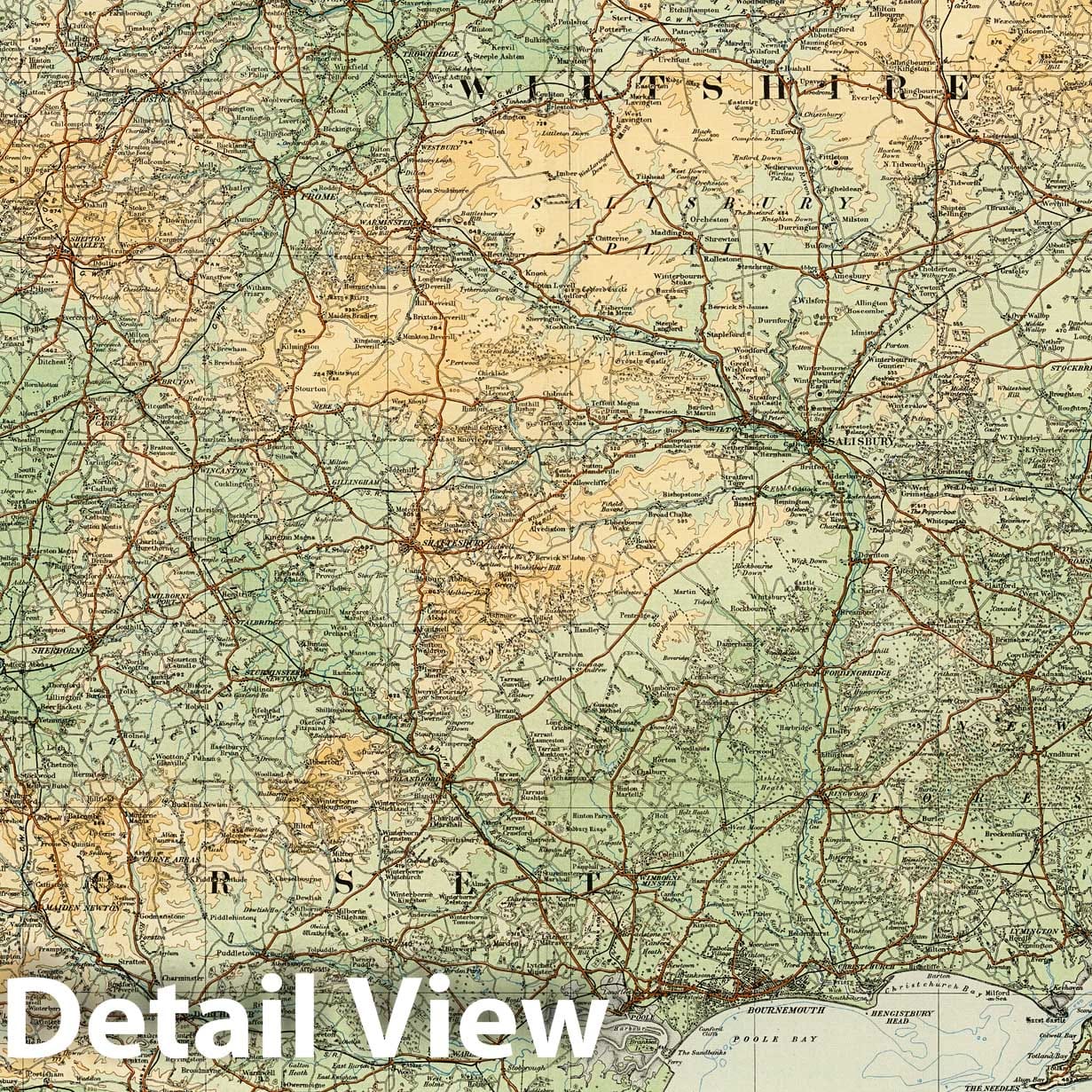 England, South - Plate No. 11, 1924 - Ordnance Survey Map Print