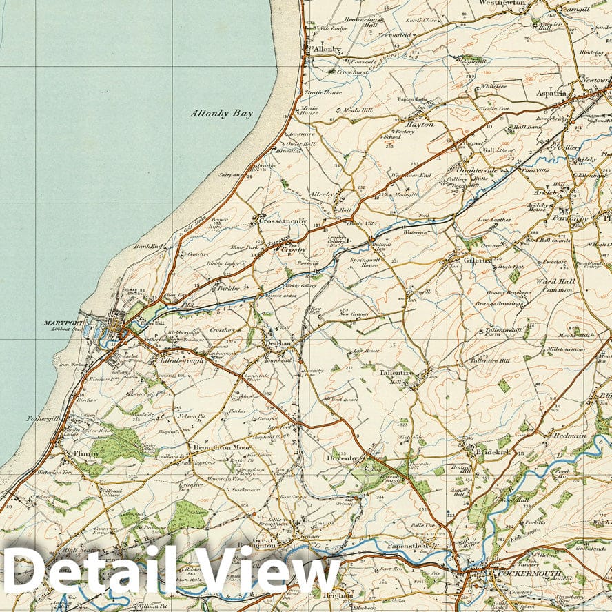Workington and Cockermouth, England and Wales - Survey Map, 1921