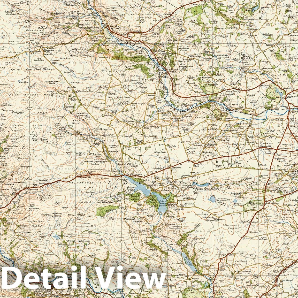 Harrogate - Survey Map, 1921 - Historical Map Print