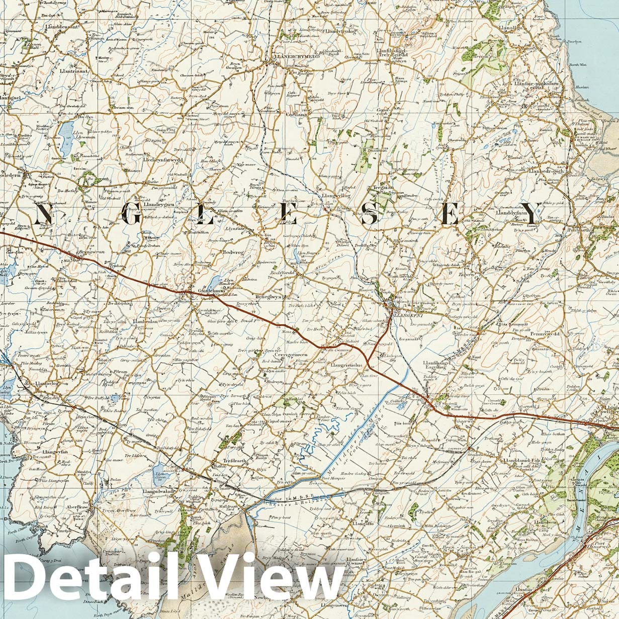 Anglesey, Wales - Sheet No. 41, 1919 - Ordnance Survey Map Print