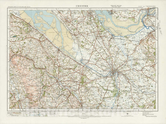 Historic Map : Sheet 43. Chester. 1920 - Vintage Wall Art
