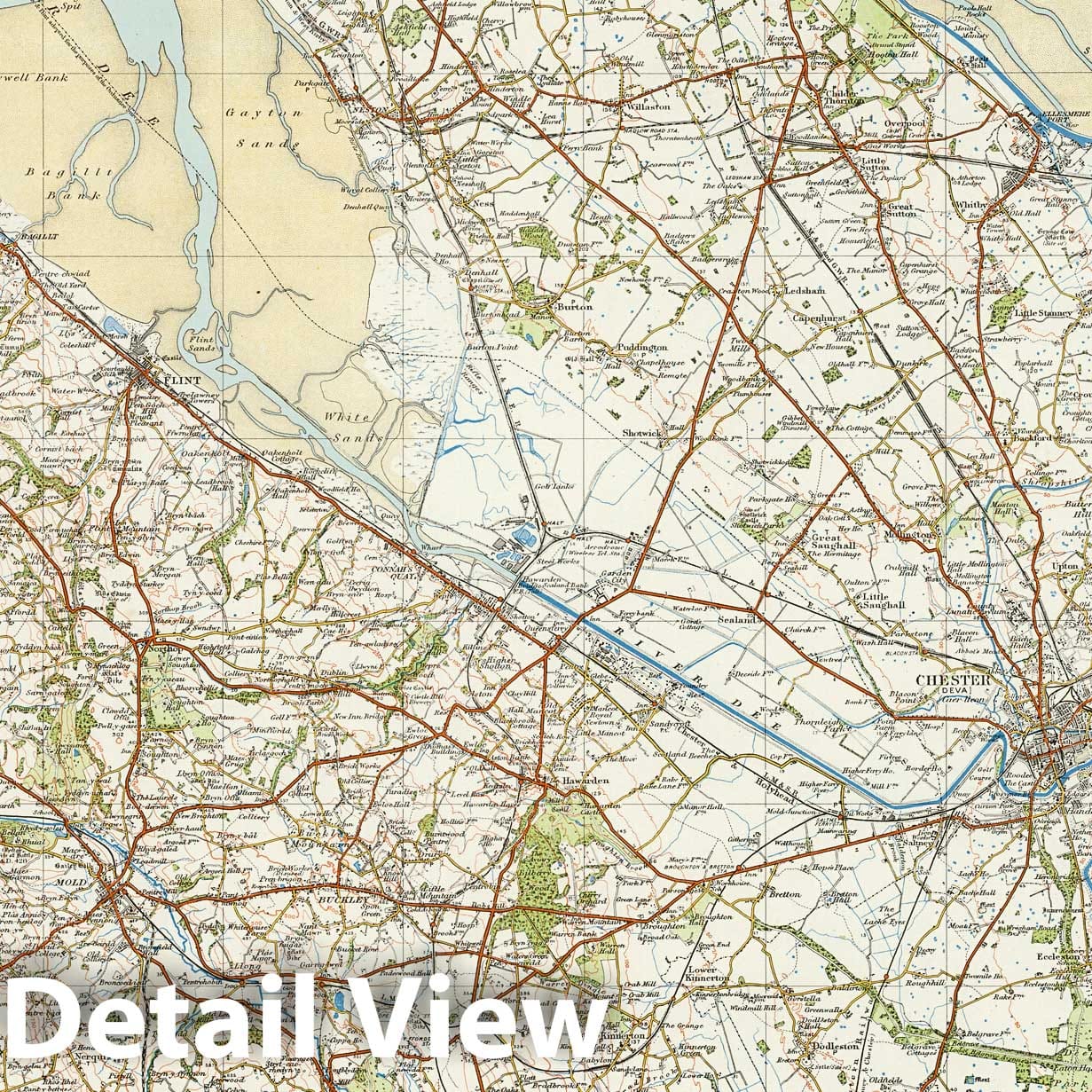 Chester, England - Sheet 43, 1920 - Ordnance Survey Map Print