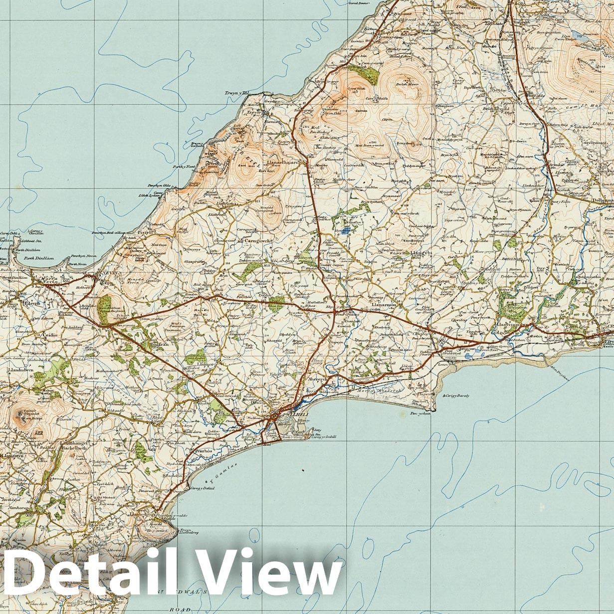 Portmadoc and Criccieth, Wales - 1919 Ordnance Survey Map Print