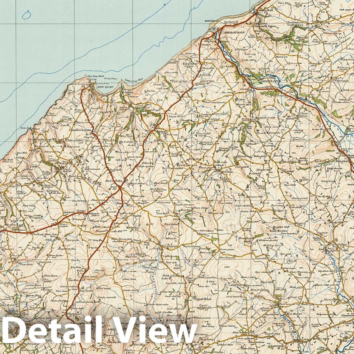 Lampeter, Wales - Sheet No. 78, 1919 - Ordnance Survey Map Print
