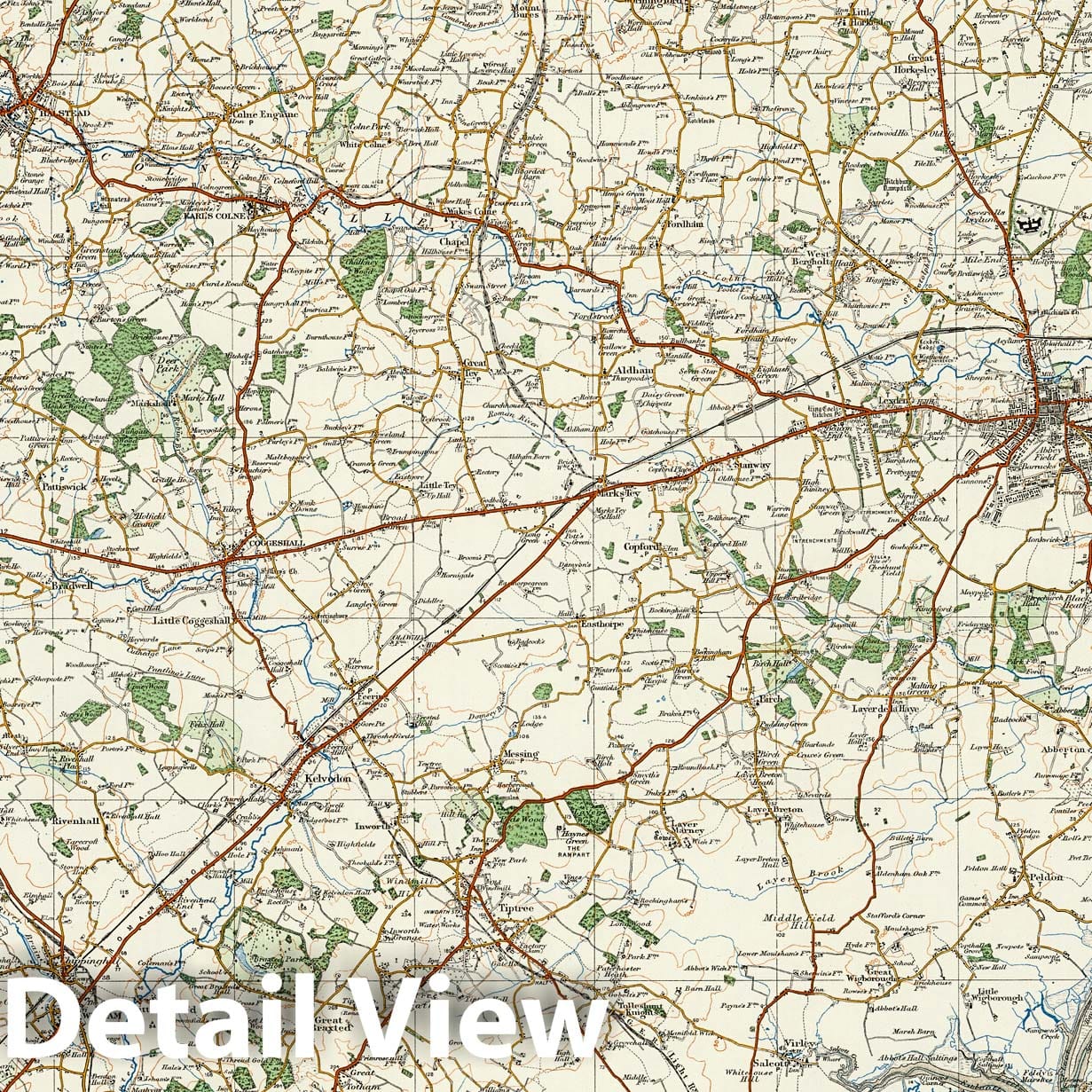Historic Map : Sheet 97. Colchester. 1919 - Vintage Wall Art