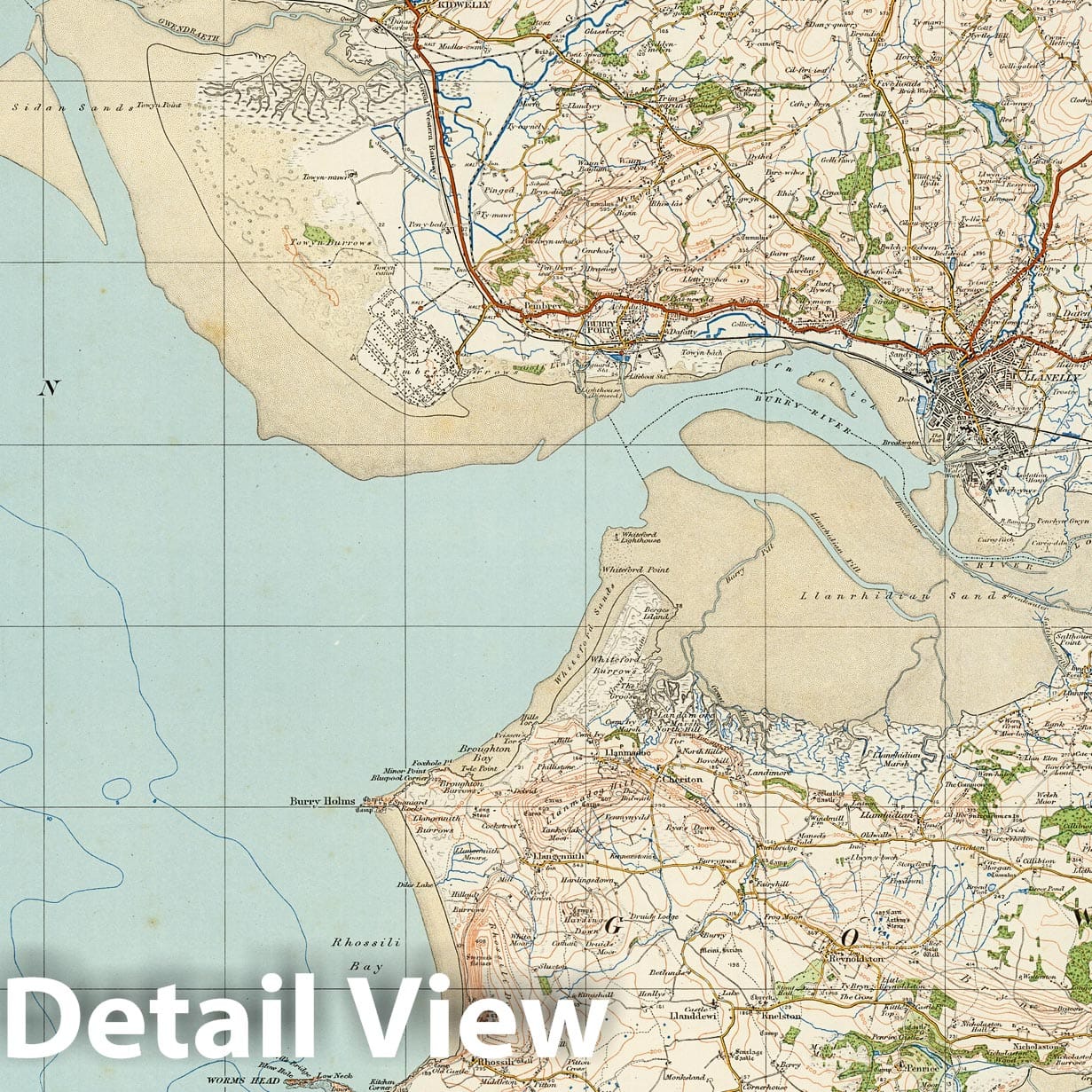 Llanelly - Survey Map, 1920 - Ordnance Survey of England and Wales