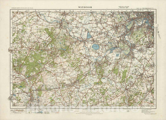Historic Map : Sheet 114. Windsor. 1914 - Vintage Wall Art