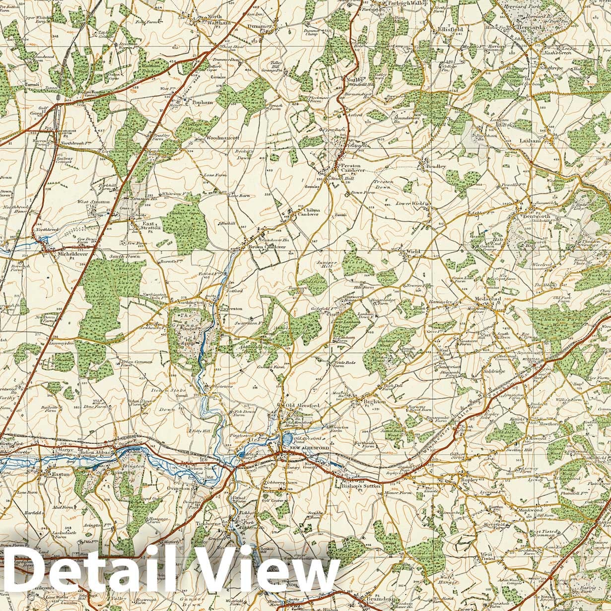 Winchester - Survey Map, 1913 - Historical Map Print