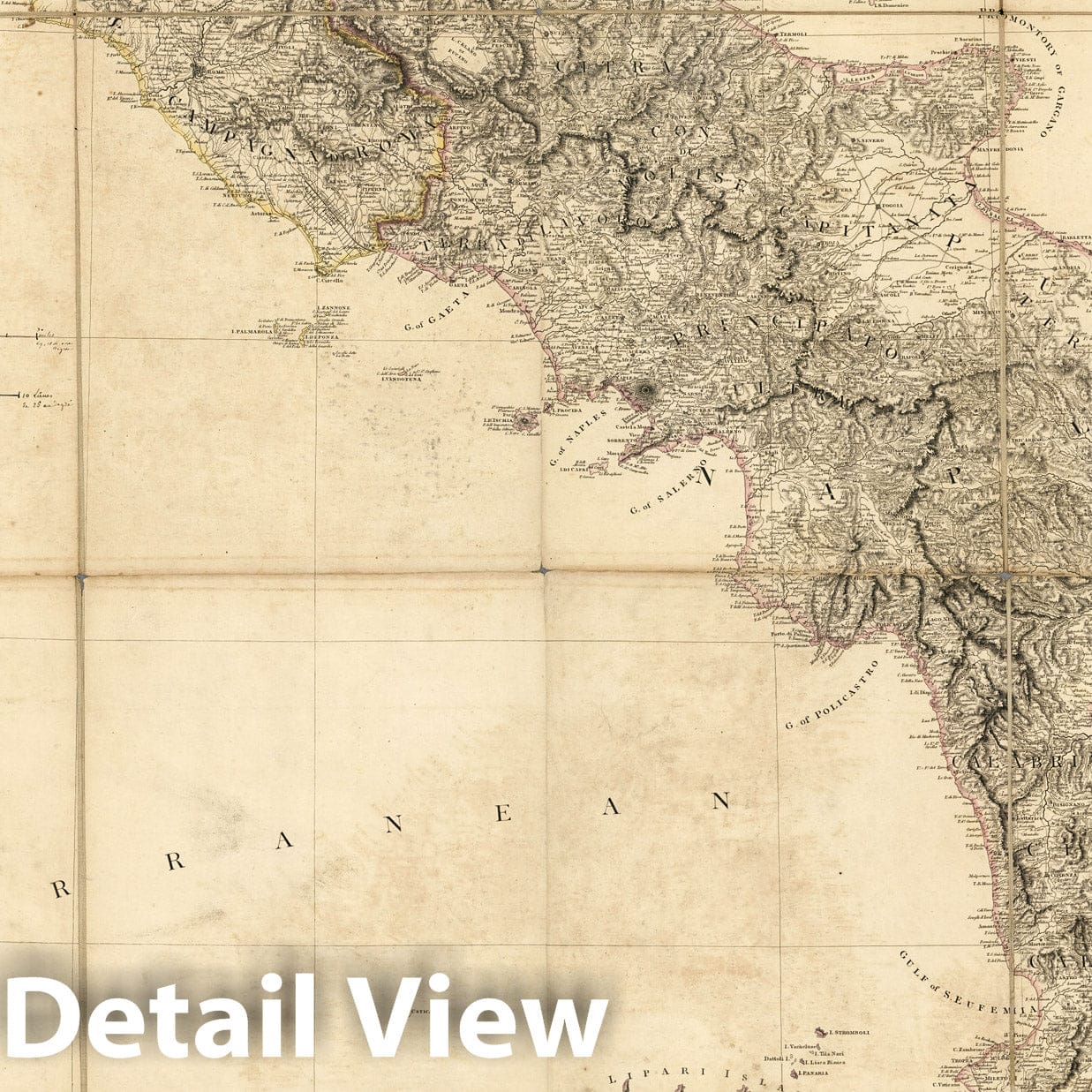South Italy and Adjacent Coasts, 1807 - Historical Map Print