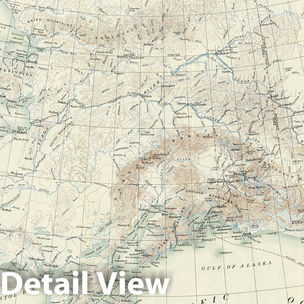 Alaska and Aleutian Islands - Geologic Map, 1904