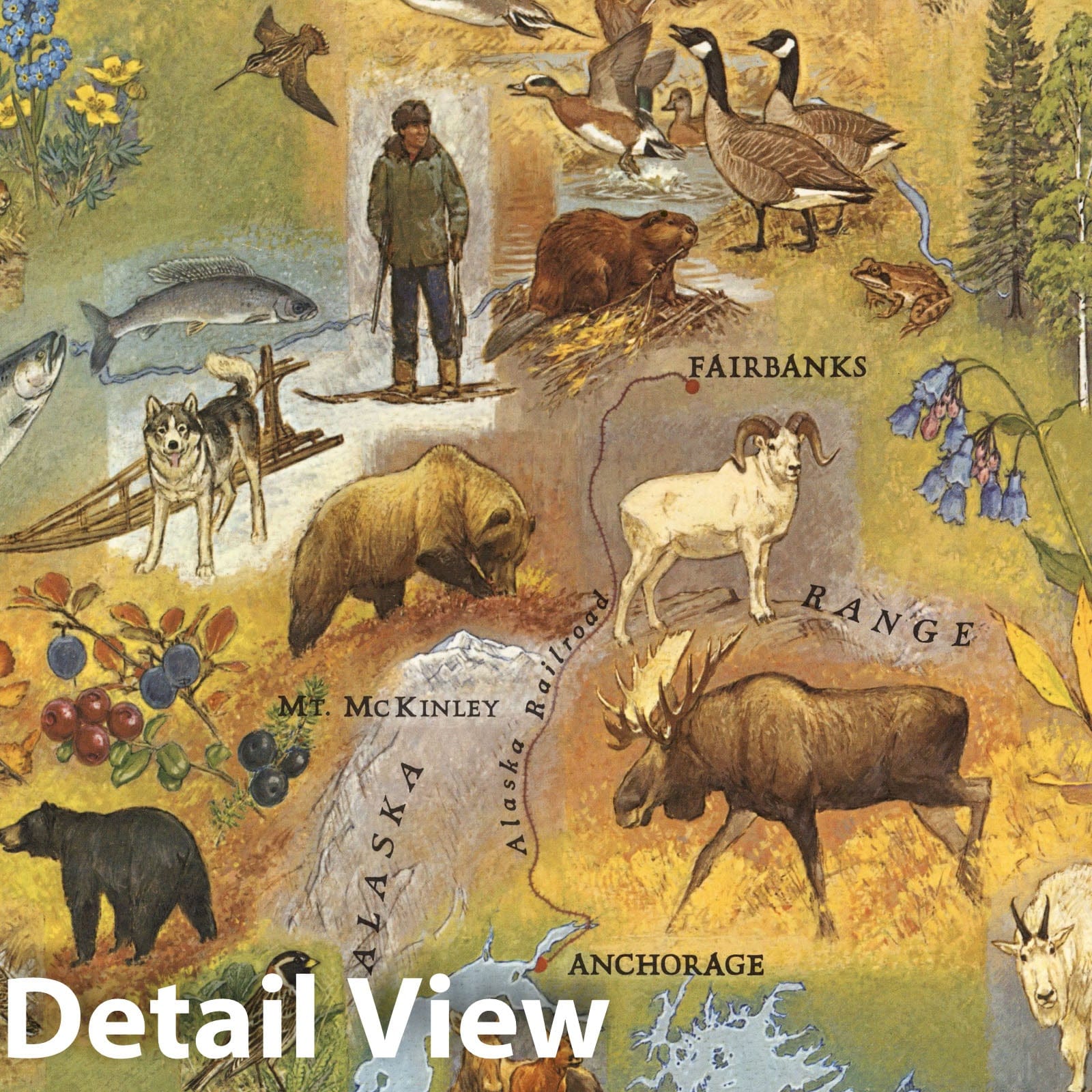 Alaska - Pictorial Map, 1967 - Historical Map Print