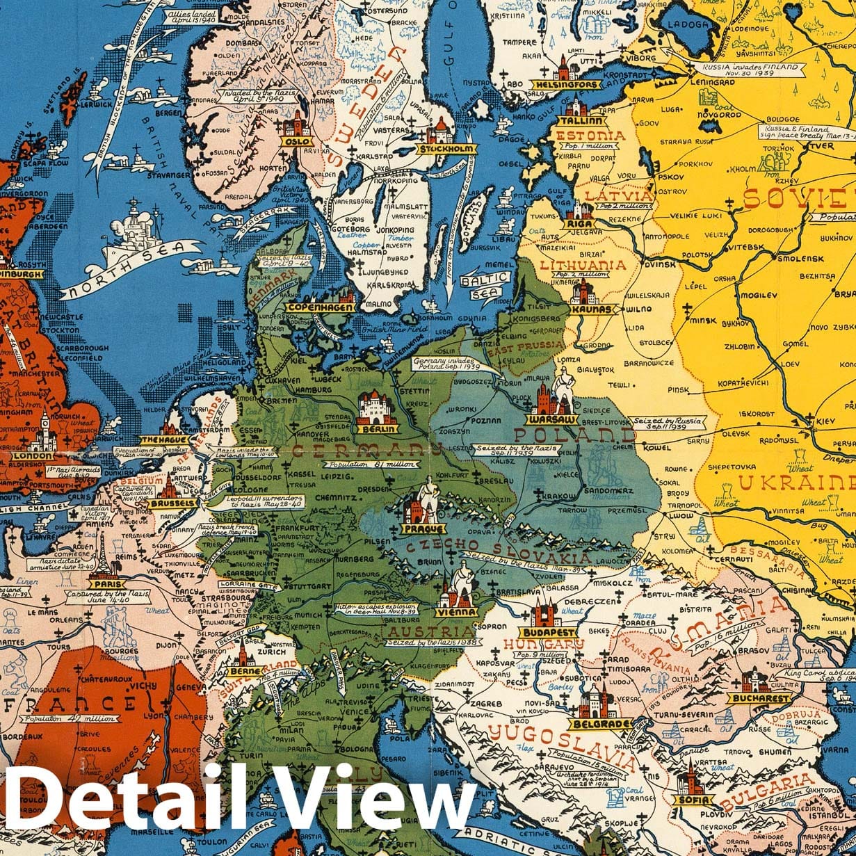 World War II: World - Railroad Map, 1942