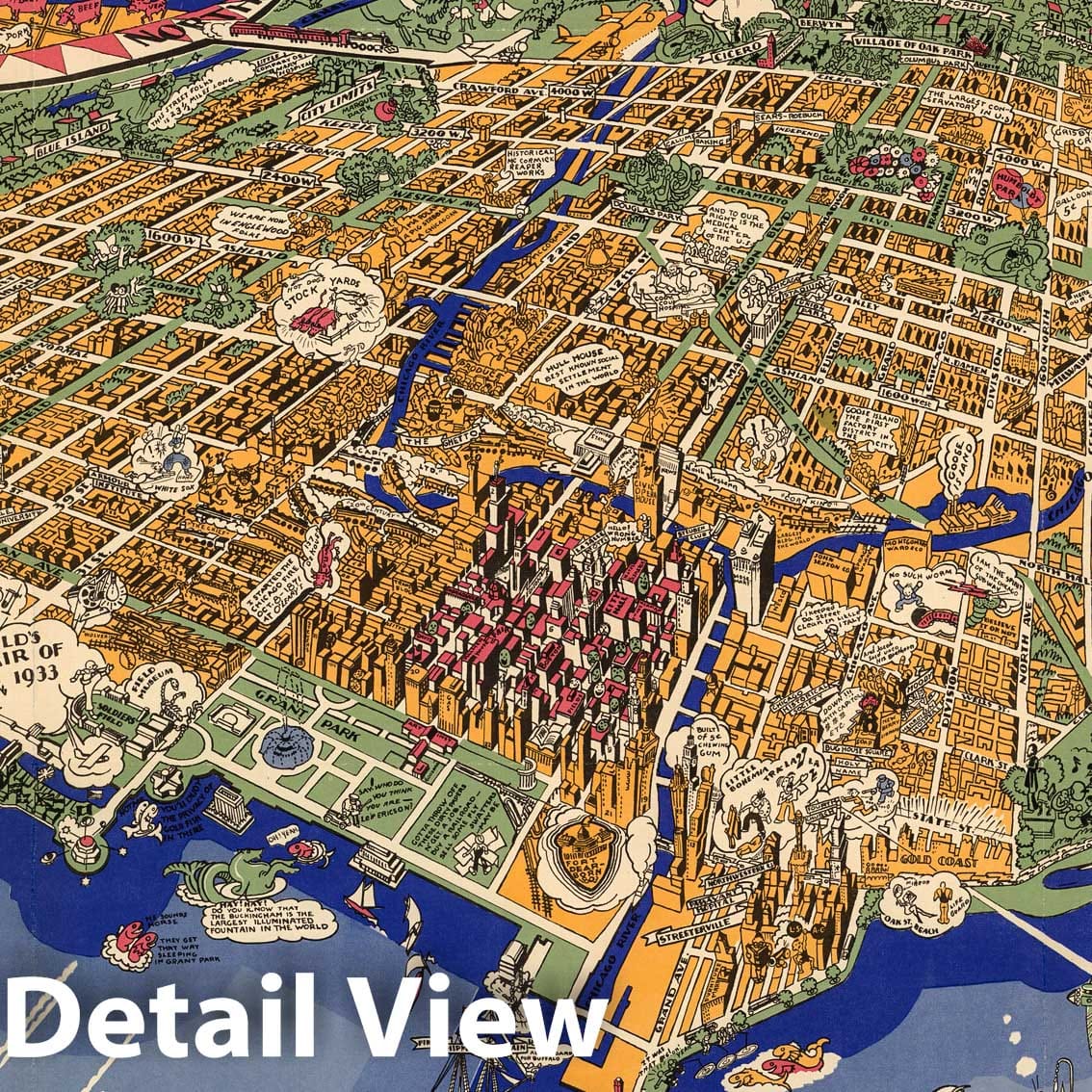 Chicago, Illinois - Pictorial Map, 1931