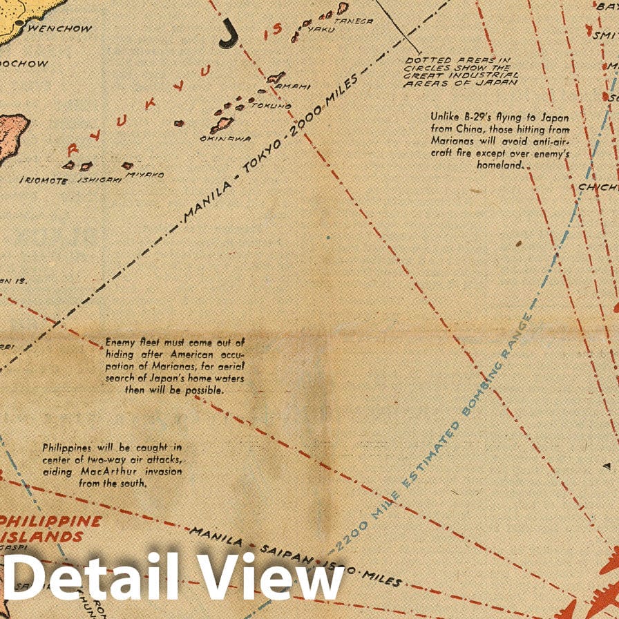 World War II: Pacific Theater - Pictorial Map, 1944