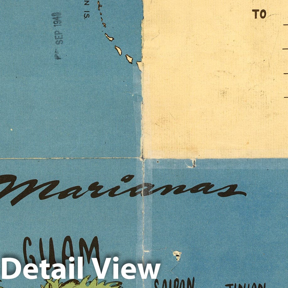 Guam Island and Marianas Islands - Pictorial Map, 1958