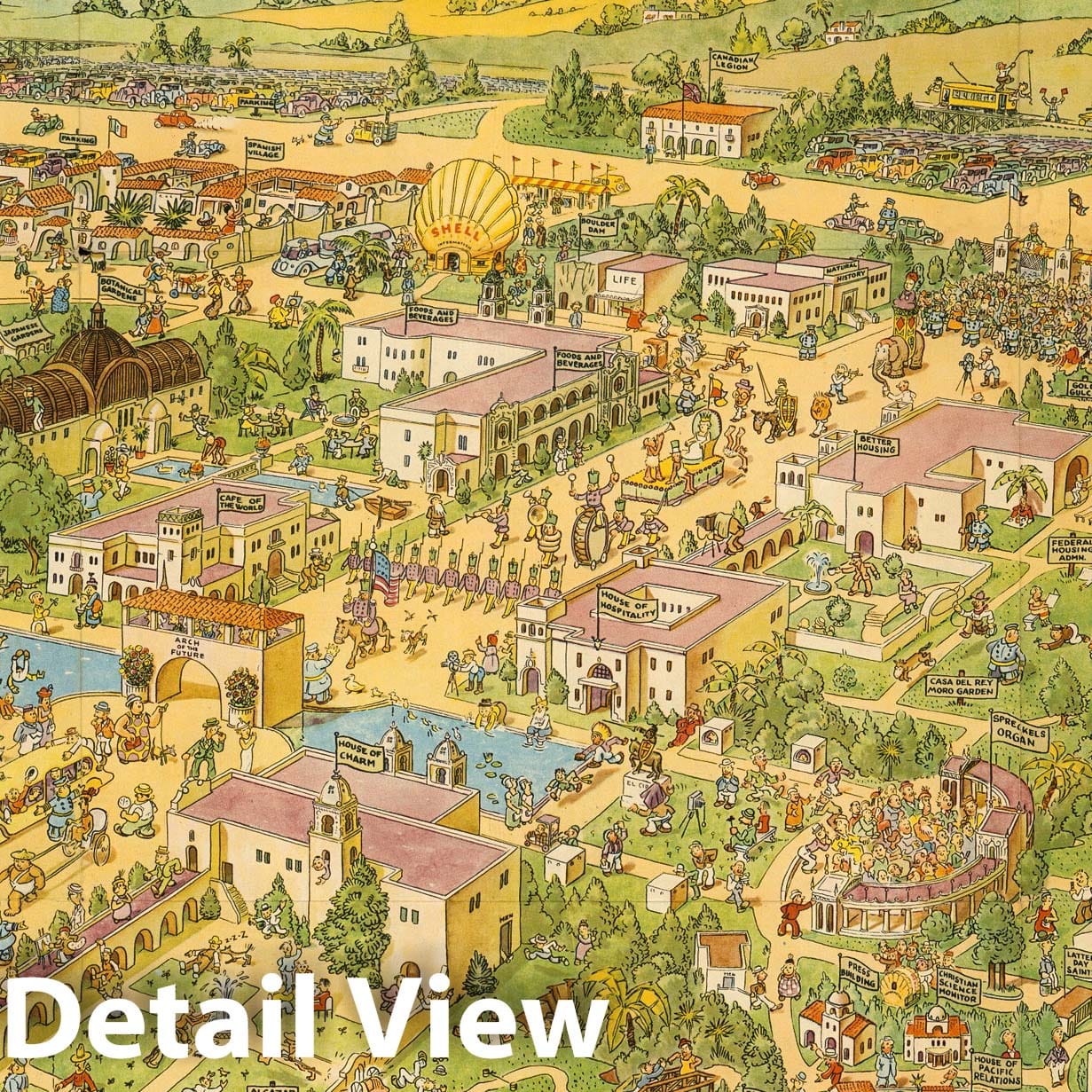 San Diego, California - Pictorial Map, 1935 - California Pacific International Exposition