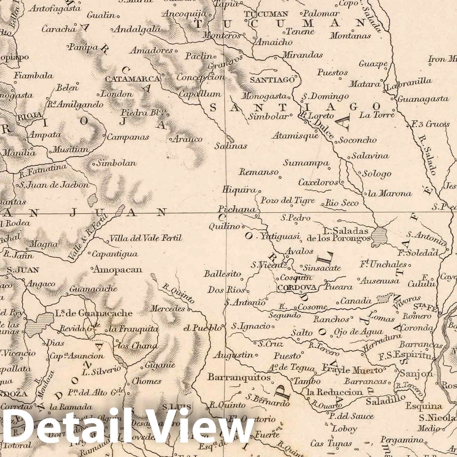 Chile, La Plata, and Bolivia, 1841 - Historical Map Print