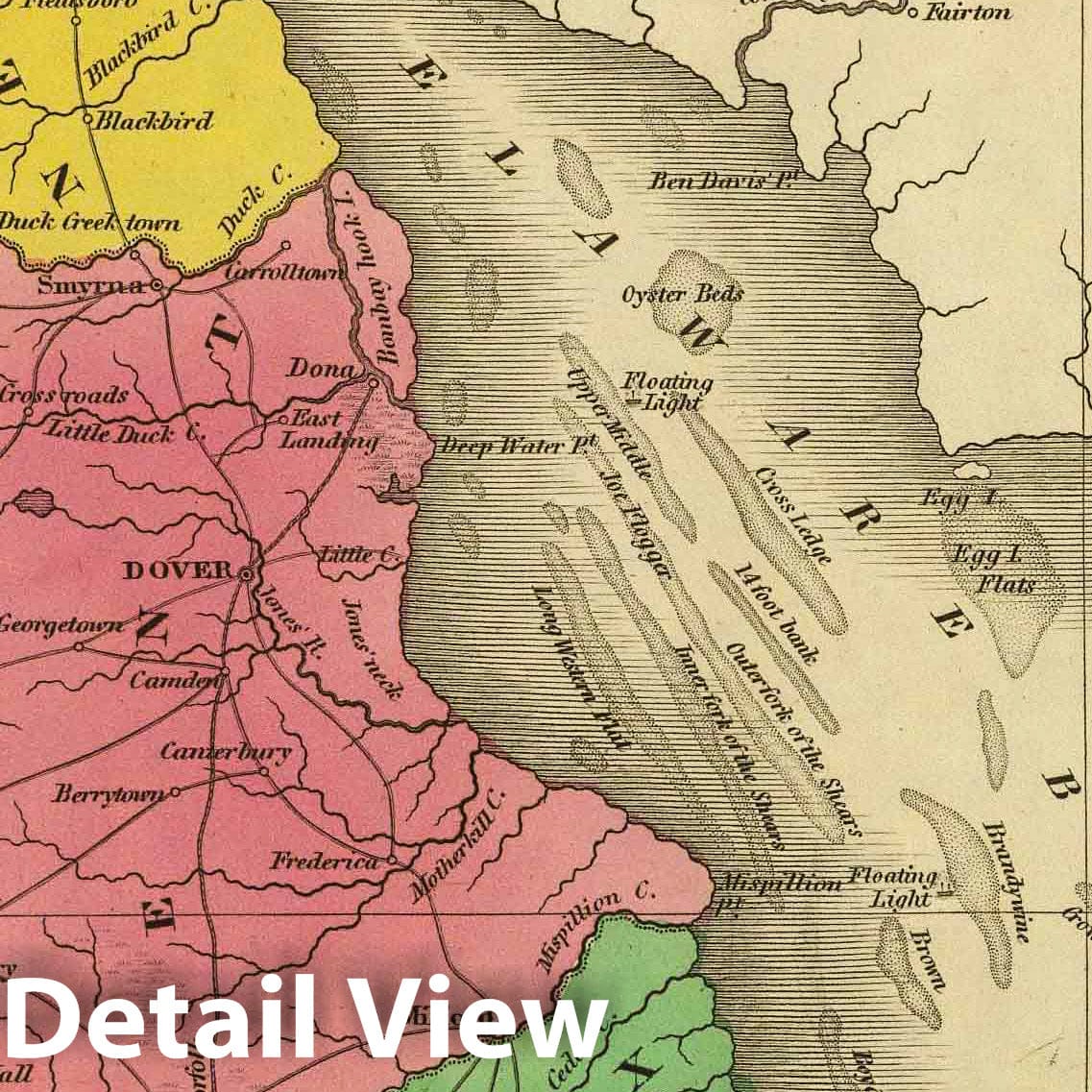 Delaware, 1831 - Historical Map Print from Finley's Atlas