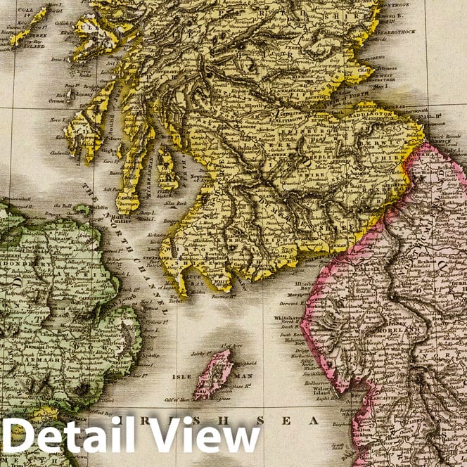 British Isles with Shetland Islands, 1812 - Historical Map Print