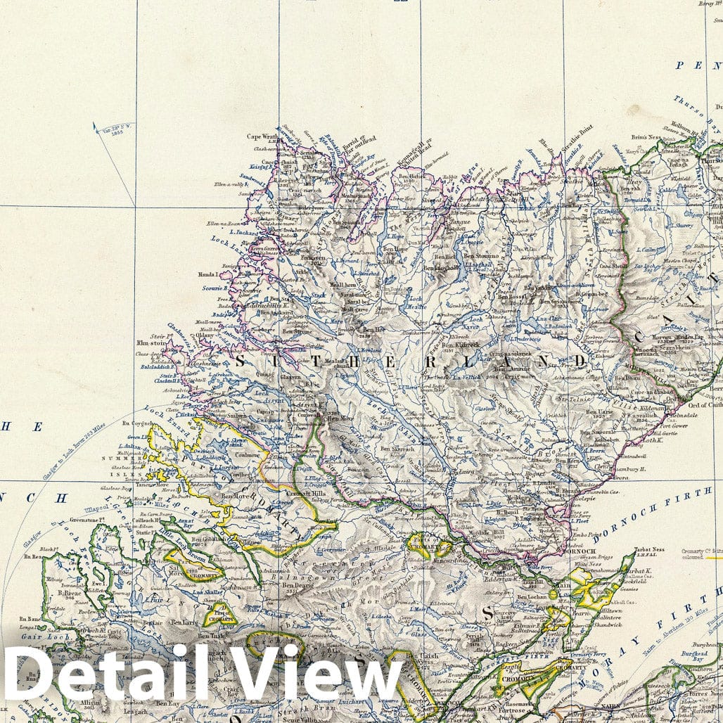 Scotland, Northern - Boundary Map, 1861 - Keith Johnston Royal Atlas
