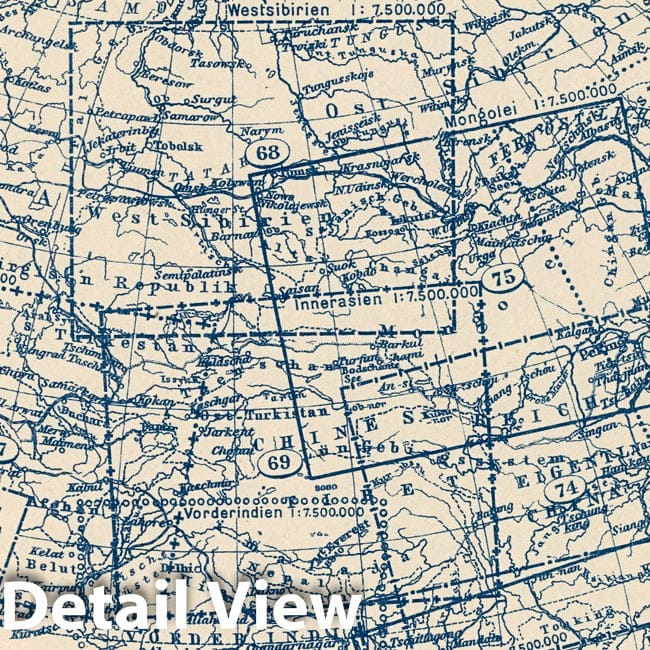 Historic Map : Index Map: 64. Palastina - Syrien. Palestine - Syria, 1925 - Vintage Wall Art