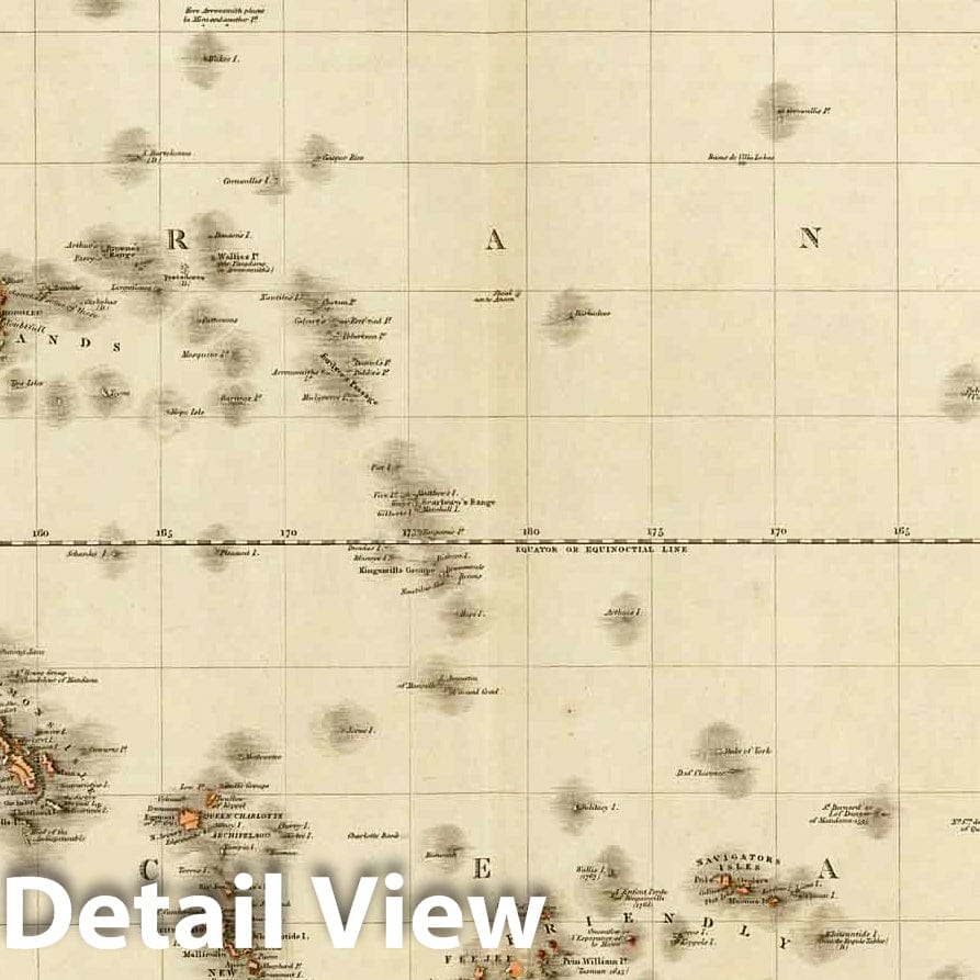 Historic Map : World Atlas Map, Polynesia. 1813 - Vintage Wall Art
