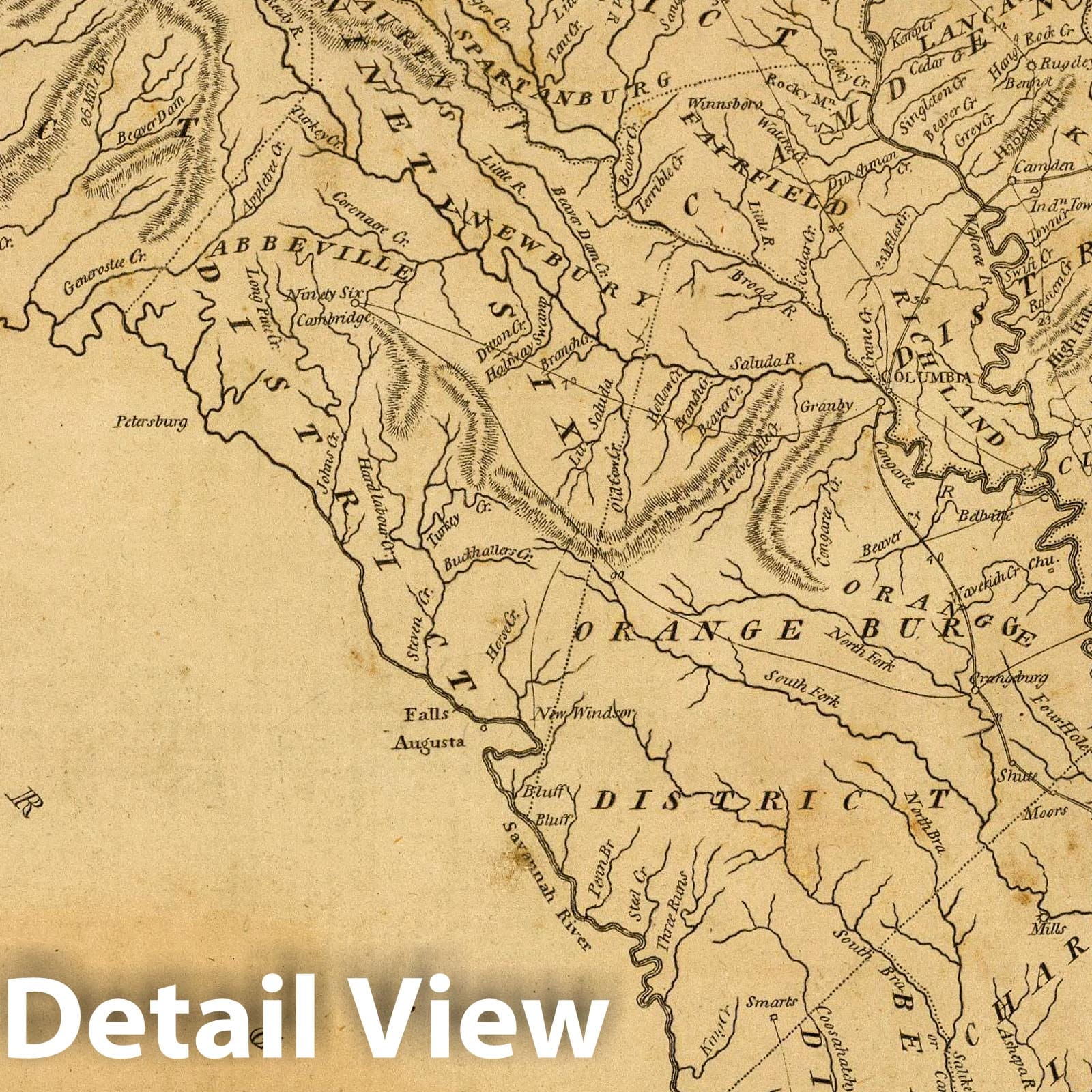 South Carolina, 1812 - Historical Map Print