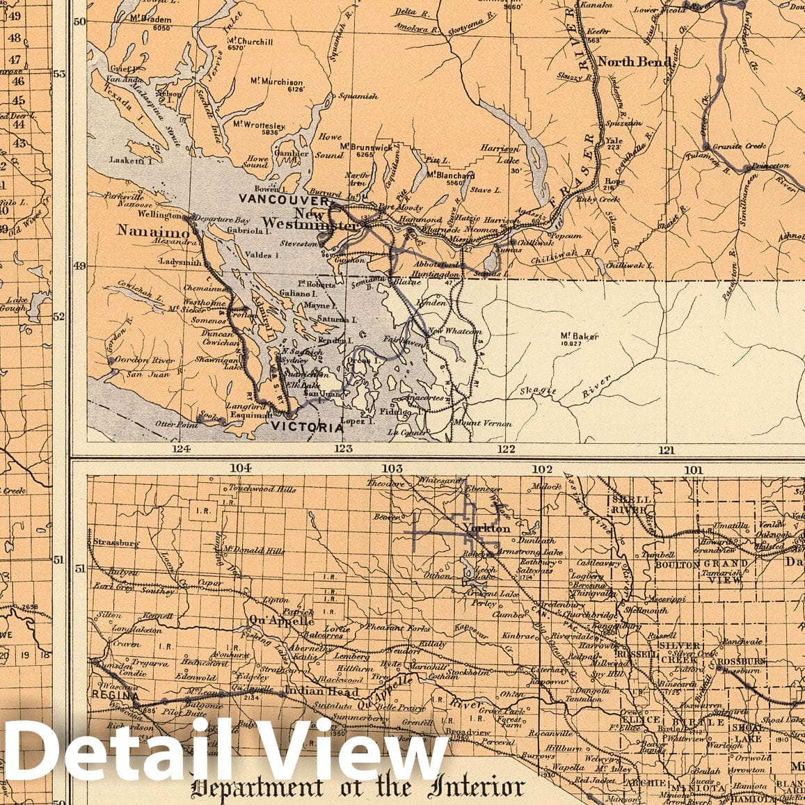 Western Canada Telephone Network - Railroad Map, 1906