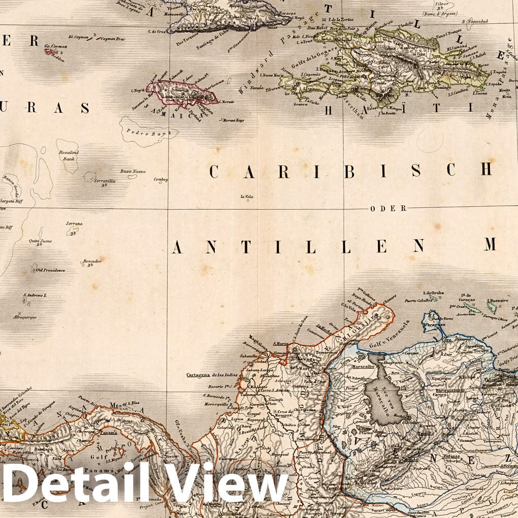 West Indies, Central America, New Granada, and Venezuela - Railroad Map, 1866