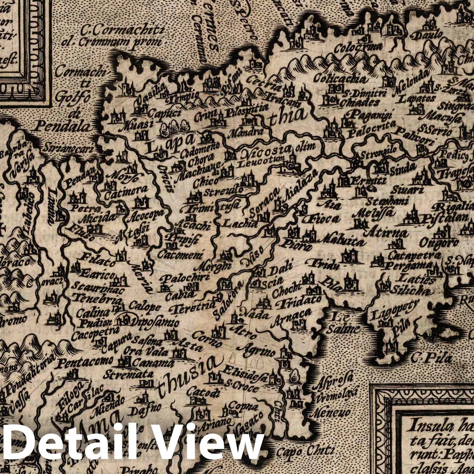 Cyprus, 1600 - Historical Map Print