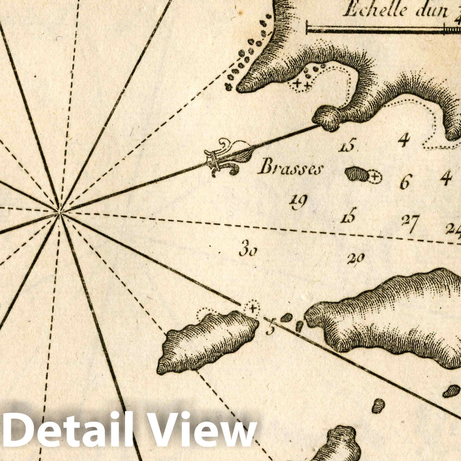 Skiathos, Greece - Nautical Chart, 1764 - Historical Map Print