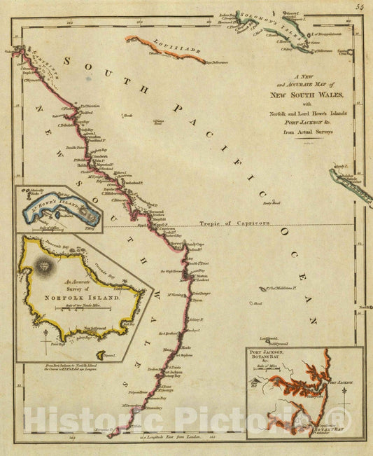Historic Map : Map of New South Wales, 1814 - Vintage Wall Art