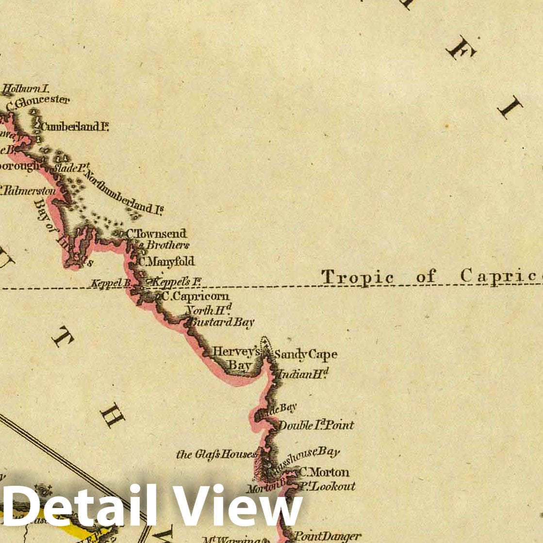 New South Wales with Norfolk and Lord Howe Islands, 1814 - Historical Map Print
