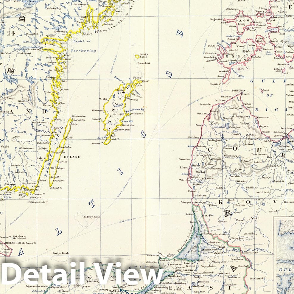 Basin of the Baltic and Saint Petersburg - Boundary Map, 1861