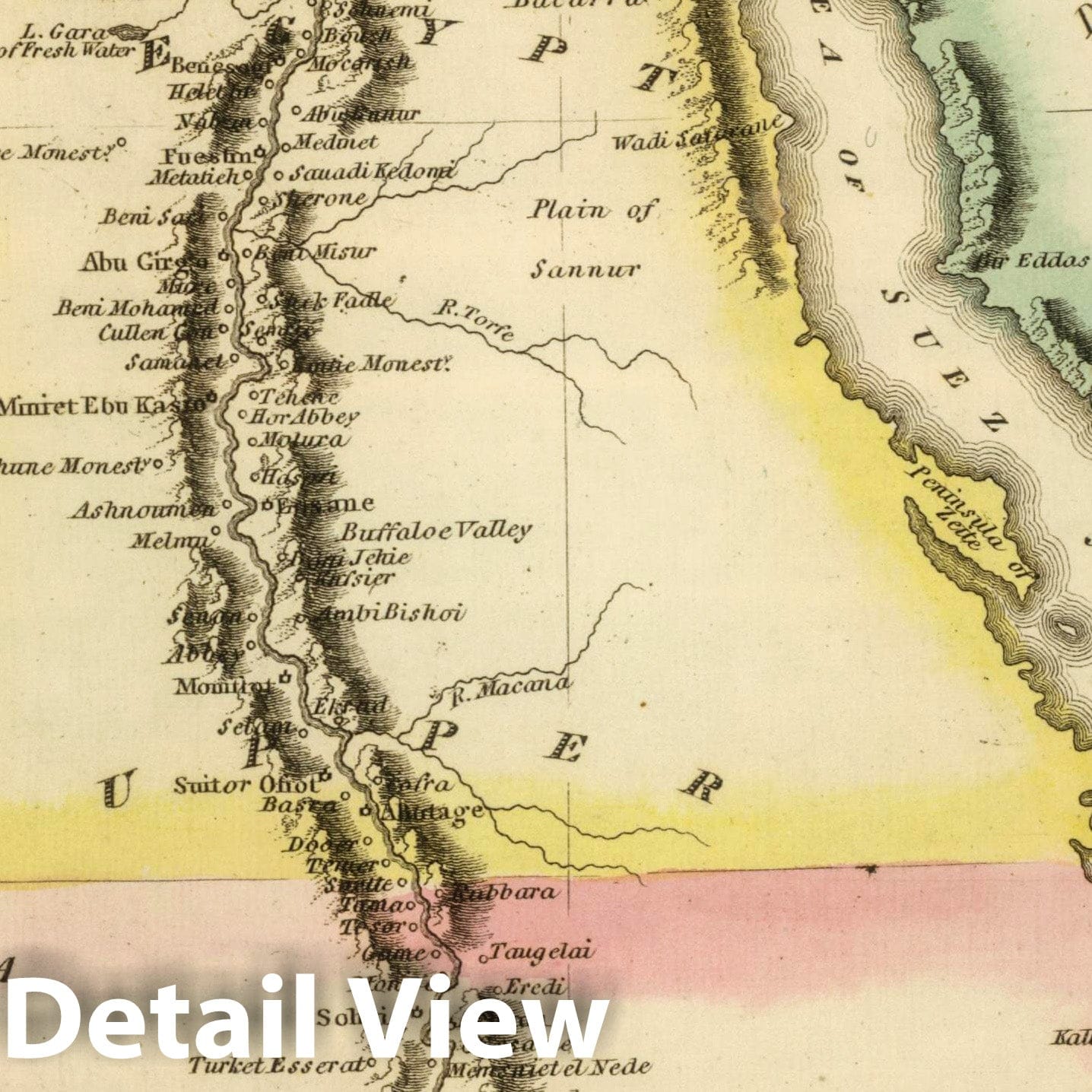 Egypt, 1822 - Historical Map Print