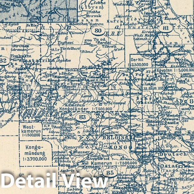 (Index Map) 79. Marokko - Algerien - Tunis. Morocco - Algeria - Tunisia, 1925