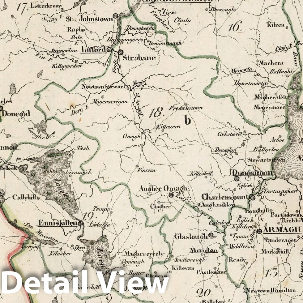 Ireland - Ulster, 1830 - Historical Map Print