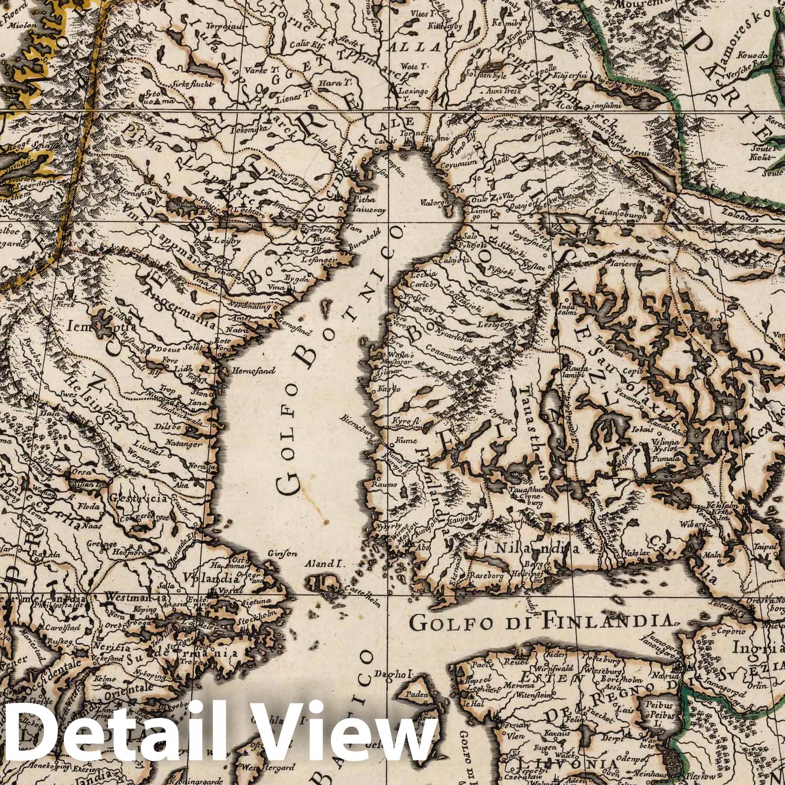 Sweden, Denmark, Norway & Lapland - 1699 Historical Map Print
