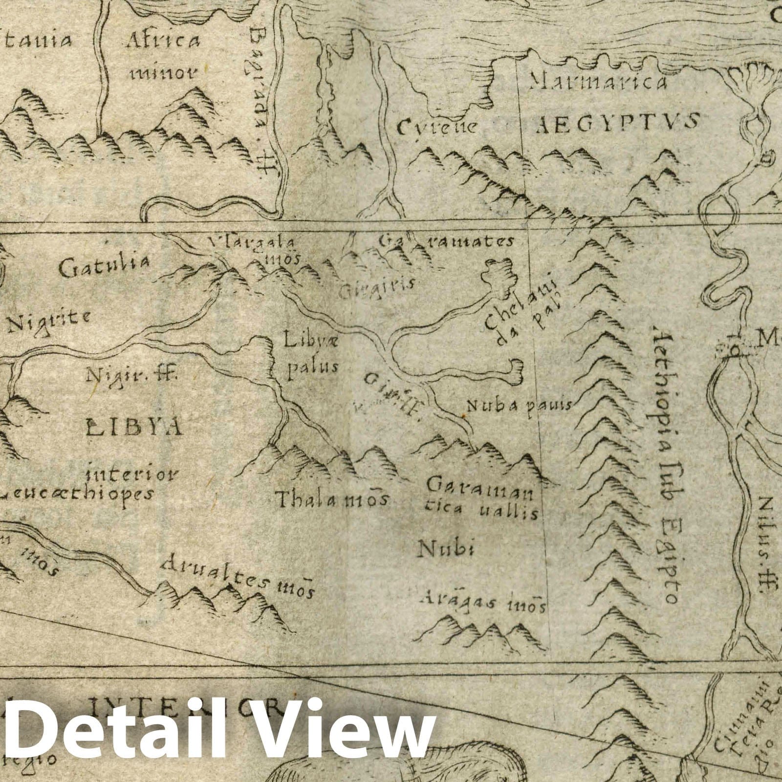 North Africa - Route Map, 1548 - Historical Map Print