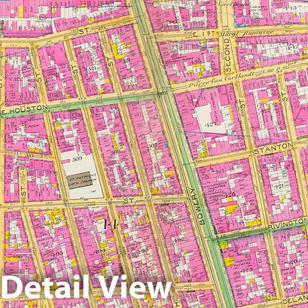 Manhattan Fire Insurance Map - Wards 8, 10, 14, 15, 17 (1891)