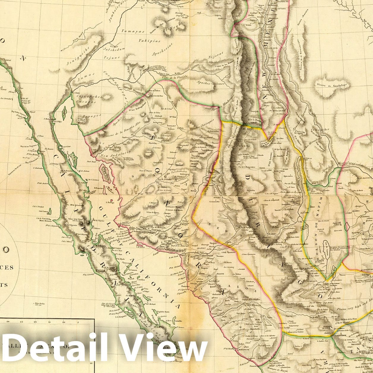 Historic Map : Regional Atlas Map, Composite: Mexico. 1810 - Vintage Wall Art