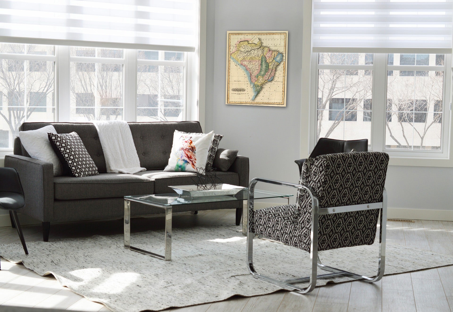 Historic Map : World Atlas Map, Brazil. 1823 - Vintage Wall Art