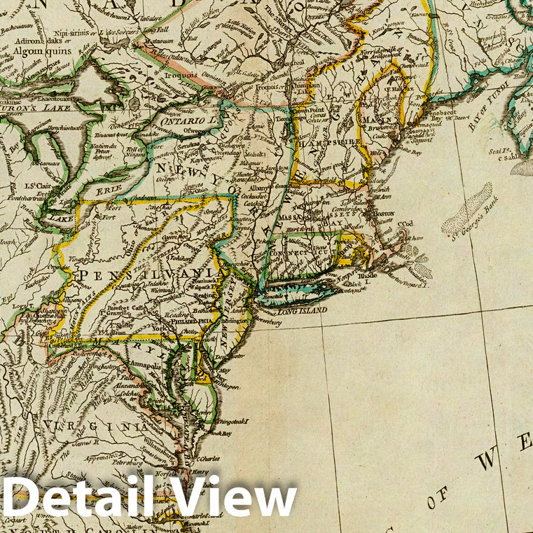 American Revolution: North America - Military Map, 1776 - Historical Map Print